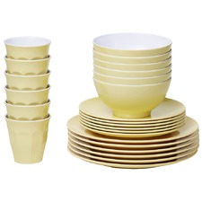 24 Piece Classic Melamine Dinner Set