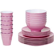 24 Piece Classic Melamine Dinner Set