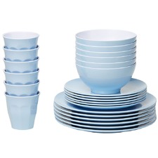 24 Piece Classic Melamine Dinner Set