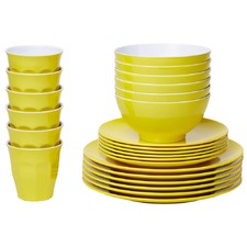 24 Piece Classic Melamine Dinner Set
