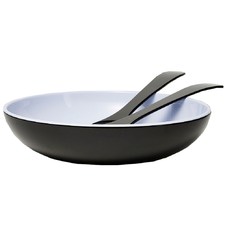 Black Deluxe Melamine Salad Bowl & Server Set