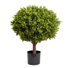 70cm Potted Faux Boxwood Ball Plant