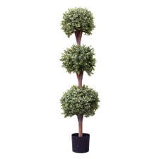 150cm Potted Faux Triple Ball Boxwood Plant