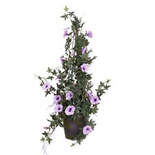 78cm Lavender Potted Faux Climbing Morning Glory
