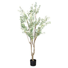 180cm Green Potted Faux True Blue Eucalyptus Plant