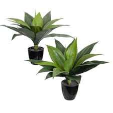 34cm Potted Faux Agave Plants (Set of 2)