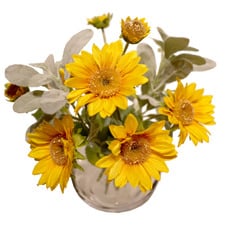 30cm Faux Sunflower with Vase