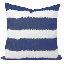 Blue Stripe Ikat Bayou Cushion