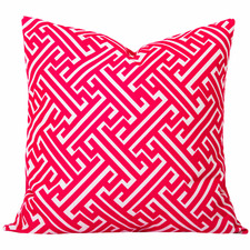 Pink Watermelon Geometric Maze Cushion