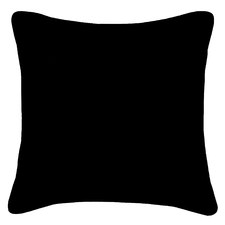 Black Wanda Piped Cotton-Blend Cushion
