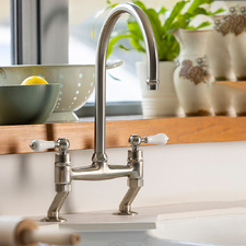 Ludlow Ceramic Lever Bridge Sink Mixer