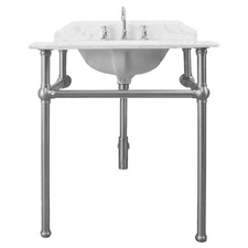 Mayer 750mm Gloss White Ceramic Pedestal Basin with Overflow