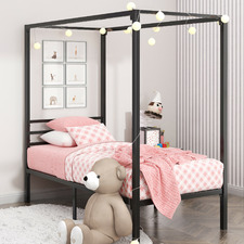 Black Cytus Canopy Bed