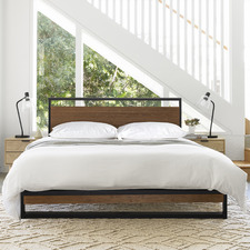 Houston Timber & Metal Single Platform Bed