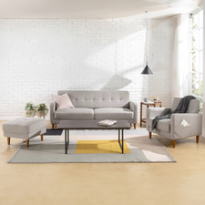 Kairo 3 Seater Sofa, Armchair, & Ottoman Set