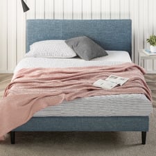 Blue Leanne Platform Bed