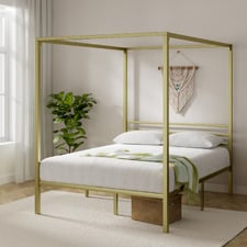 Gold Cytus Metal Canopy Bed Frame