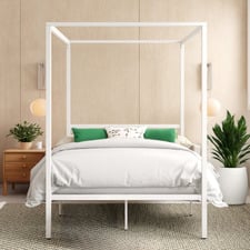 White Cytus Canopy Bed