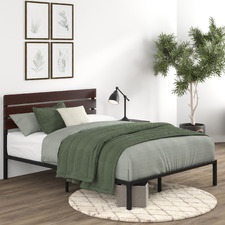 Black Ciria Metal & Bamboo Bed