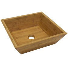 Square Bamboo Bathroom Basin