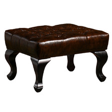 Max Chesterfield Leather Footstool