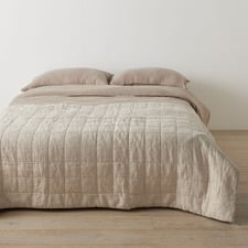 Ravello European Linen King Coverlet