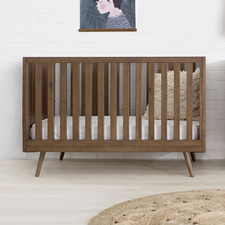 Walnut Nifty Timber Cot