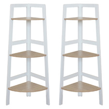 Hawaii 3 Tier Corner Ladder Shelves (Set of 2)