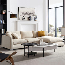 Vera 3 Seater Upholstered Sofa with Chaise