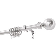 Silver Extendable Metal Curtain Rod