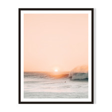 Peach Sunset Framed Printed Wall Art