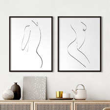 Cali Girls Framed Printed Wall Art Diptych