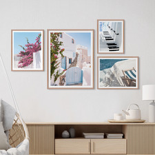 Sunshine in Santorini Gallery Wall Art Quadriptych