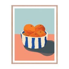 Orange Bowl Framed Printed Wall Art