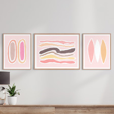 3 Piece Candy Framed Printed Wall Art Set