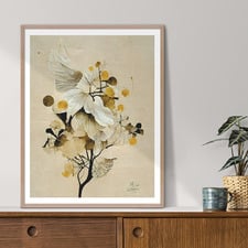 Floral Branch I Framed Paper Print Wall Art