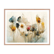 Flower Sketch Framed Paper Print Wall Art