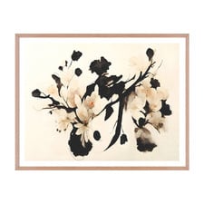 Positive Floral Framed Paper Print Wall Art
