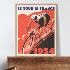 Cycling Poster II Framed Paper Print Wall Art
