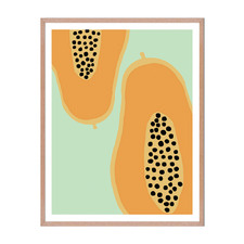 Papaya Framed Paper Print Wall Art