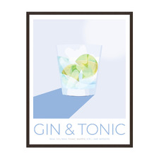 Gin & Tonic Framed Paper Print Wall Art