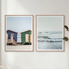 2 Piece Blue Tides Wall Art Set