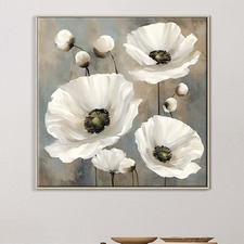 White Whispers Canvas Wall Art