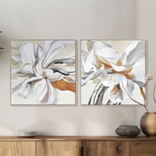 Bloom Serenity Canvas Wall Art Diptych