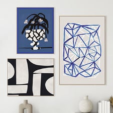3 Piece Geometric Echoes Canvas Wall Art Set