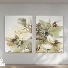 Verdant Blooms Canvas Wall Art Diptych