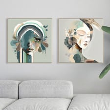 2 Piece Fragmented Beauty Canvas Wall Art Set