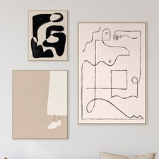 3 Piece Linear Whimsy Canvas Wall Art Set
