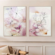 Blush Botanics Wall Art Diptych