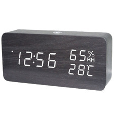 LED Digital Alarm Clock with Humidity & Temperature Display
